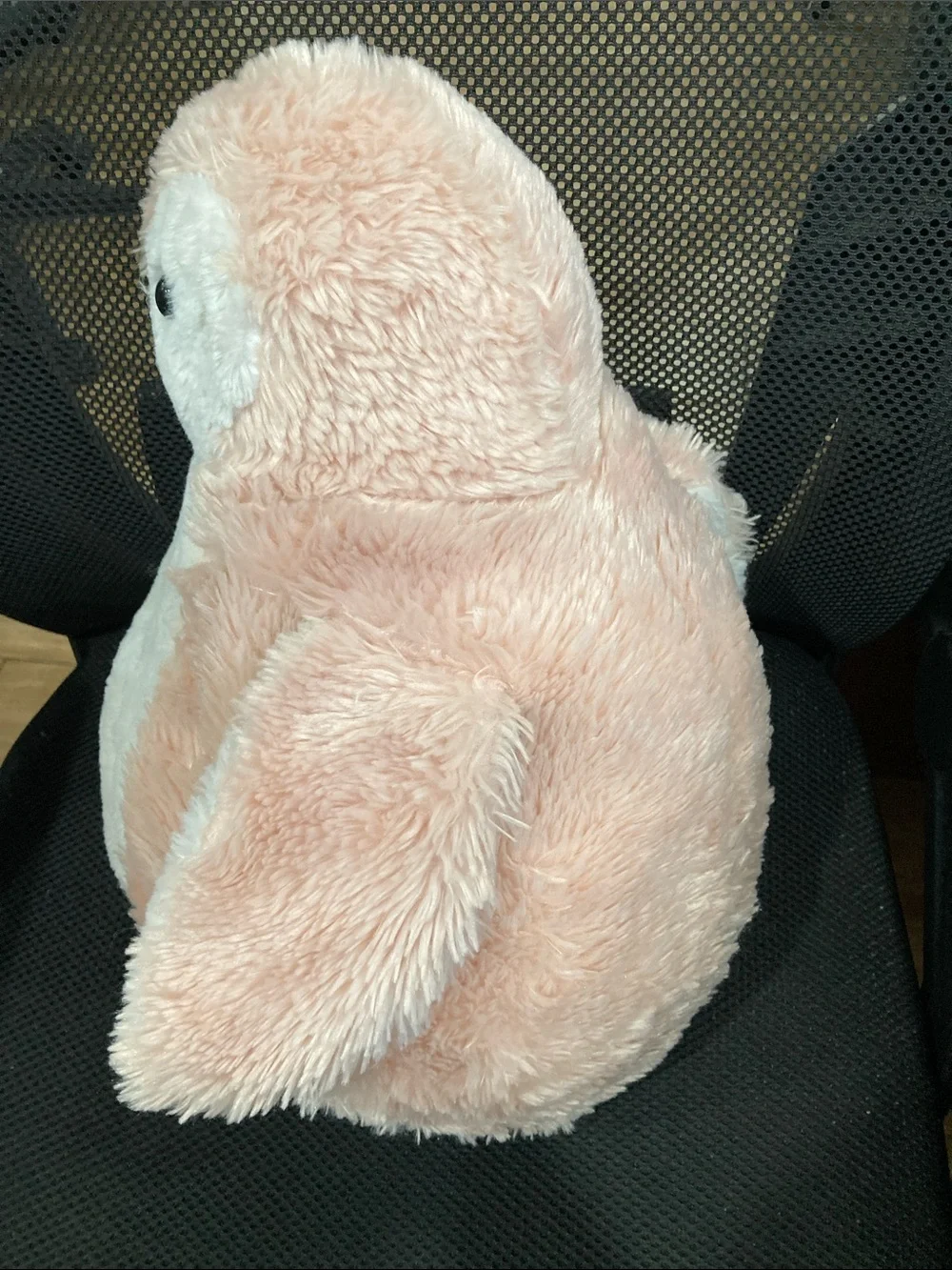 Pink & White Plush Penguin Pet Toy - Soft Small Pet Companion